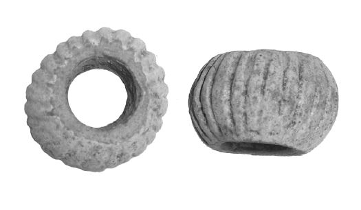 Image from Datasheet 3 -Faience melon bead (Reproduced by kind permission of the Vindolanda Trust)